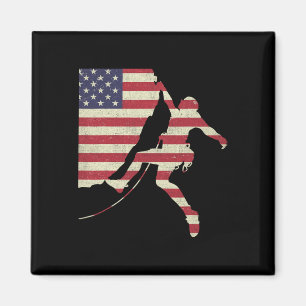 Patriotischer 4. Juli Amerikanischer Usa-Flagge-Fe Magnet