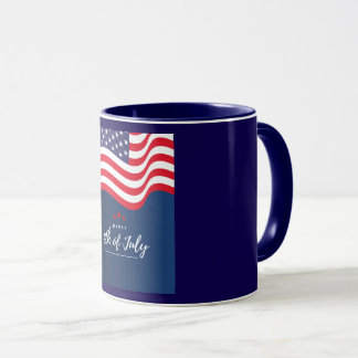 Patriotischer 4. Juli-Flaggen-Kaffeebecher Tasse