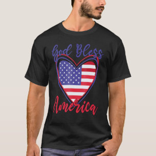 Patriotischer 4. Juli Herzchen für Frauen Niedlich T-Shirt