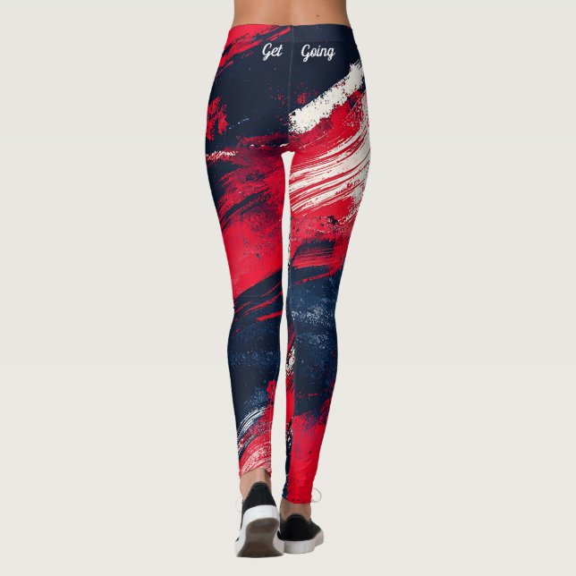 Patriotischer 4. Juli Leggings (Rückseite)