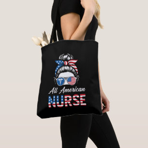 Patriotischer 4. Juli Nurse Independence Day Pride Tasche