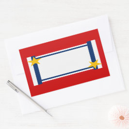 Patriotischer 4. Juli Rechteckiger Aufkleber