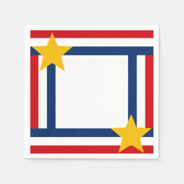 Patriotischer 4. Juli Serviette