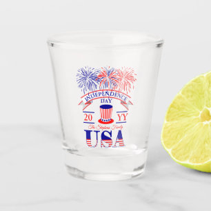 Patriotischer 4. Juli Unabhängigkeitstag Schnapsglas