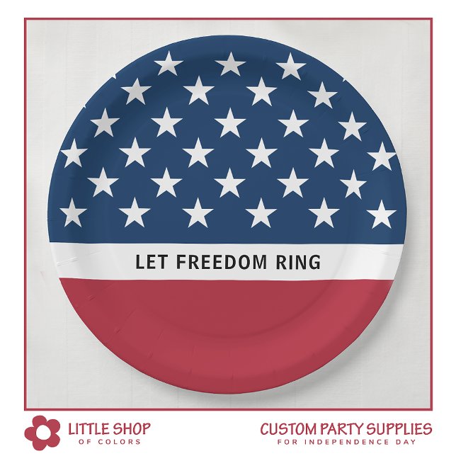 Patriotischer 4. Juli US Flagge Pappteller (Von Creator hochgeladen)