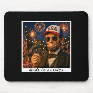 Patriotischer Abraham Lincoln 4. Juli 250 Jahre Mousepad