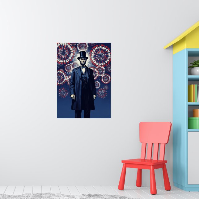 Patriotischer Abraham Lincoln  Poster (Kinderzimmer 1)