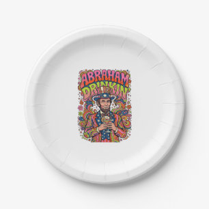 Patriotischer Abraham Trink Retro Pappteller