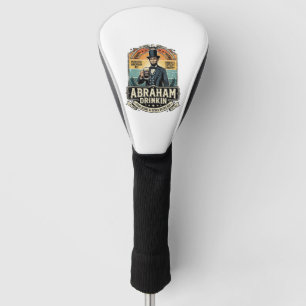 Patriotischer Abraham Trinkender Retro Abgenutzt Golf Headcover