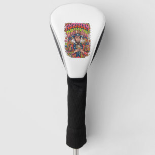 Patriotischer Abraham Trinkender Retro Golf Headcover