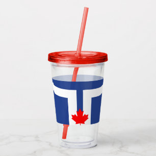 Patriotischer Acryltumbler mit der Flagge von Toro Acryltrinkbecher