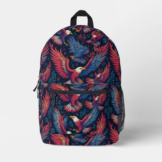 Patriotischer Adler 1 Bedruckter Rucksack (Vorderseite)