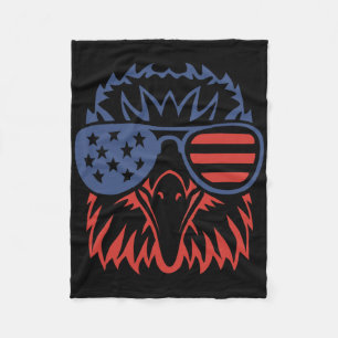 Patriotischer Adler 4. Juli US-amerikanische Flagg Fleecedecke