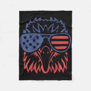 Patriotischer Adler 4. Juli US-amerikanische Flagg Fleecedecke