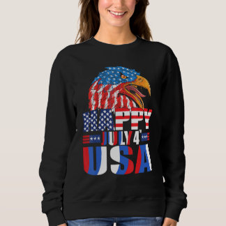 Patriotischer Adler 4. Juli US-amerikanische Flagg Sweatshirt