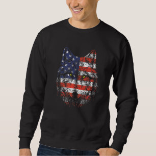 Patriotischer Adler 4. Juli US-amerikanische Flagg Sweatshirt