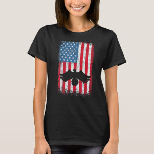 Patriotischer Adler 4. Juli US-amerikanische Flagg T-Shirt