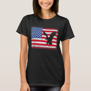 Patriotischer Adler 4. Juli US-amerikanische Flagg T-Shirt