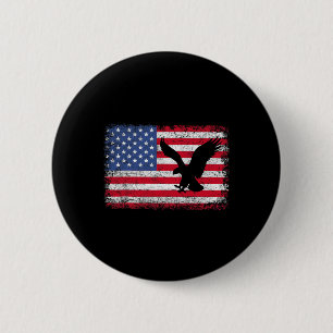 Patriotischer Adler 4. Juli USA Amerikanische Flag Button