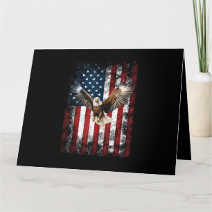 Patriotischer Adler 4. Juli USA Amerikanische Flag Karte