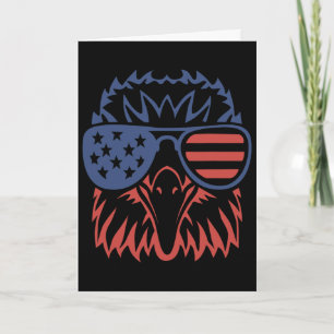 Patriotischer Adler 4. Juli USA Amerikanische Flag Karte