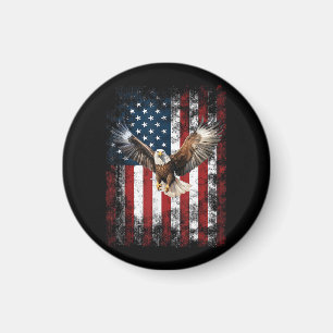 Patriotischer Adler 4. Juli USA Amerikanische Flag Magnet
