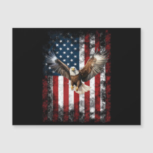 Patriotischer Adler 4. Juli USA Amerikanische Flag Magnetkarte