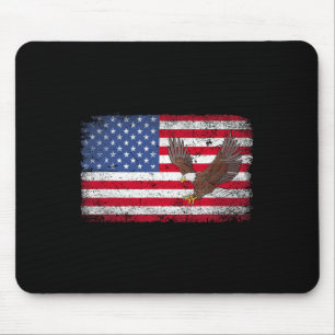 Patriotischer Adler 4. Juli USA Amerikanische Flag Mousepad