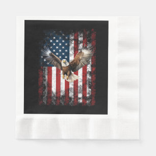 Patriotischer Adler 4. Juli USA Amerikanische Flag Serviette