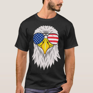 Patriotischer Adler 4. Juli USA Amerikanische Flag T-Shirt