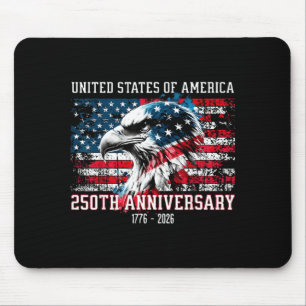 Patriotischer Adler Amerikanische Flagge 250. Jahr Mousepad