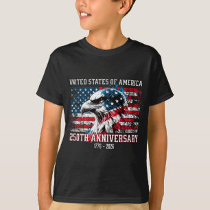 Patriotischer Adler Amerikanische Flagge 250. Jubi T-Shirt