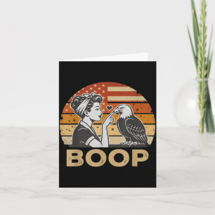Patriotischer Adler Boop 4. Juli Lustiges Pin-Up M Karte