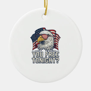 Patriotischer Adler Du Bist Heute Abend Frei Vinta Keramik Ornament