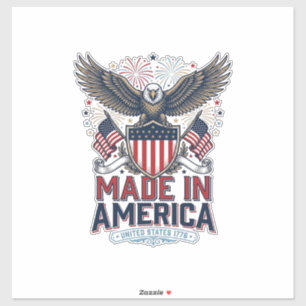 Patriotischer Adler Made in America 4. Juli-Shirt_ Aufkleber