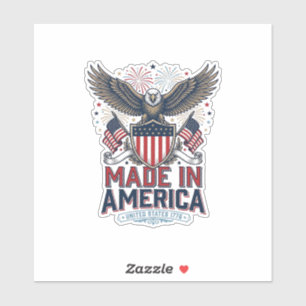 Patriotischer Adler Made in America 4. Juli-Shirt_ Aufkleber