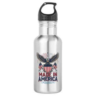 Patriotischer Adler Made in America 4. Juli-Shirt_ Edelstahlflasche