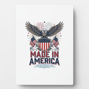 Patriotischer Adler Made in America 4. Juli-Shirt_ Fotoplatte