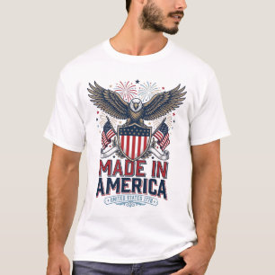 Patriotischer Adler Made in America 4. Juli-Shirt_ T-Shirt