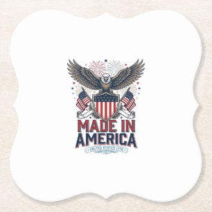 Patriotischer Adler Made in America 4. Juli-Shirt_ Untersetzer