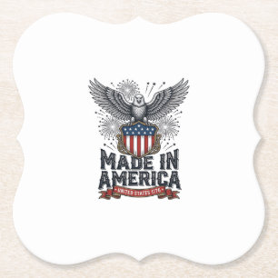 Patriotischer Adler Made in America Vintage Untersetzer