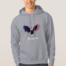 Patriotischer Adler Männer Kapuzenpullover