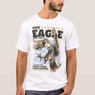 Patriotischer Adler mit „The American Eagle“  T-Shirt