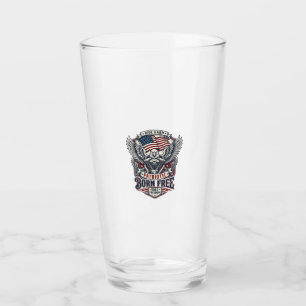 Patriotischer Adler Motorradfahrer Straßenfreiheit Glas