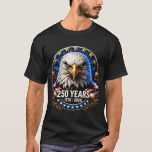 Patriotischer Adler-Schild USA 250 Jahre T-Shirt 1