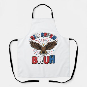 Patriotischer Adler Sechs Sieben Bruh Vektordesign Schürze