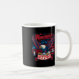 Patriotischer Adler und 1776 Banner Unabhängigkeit Kaffeetasse