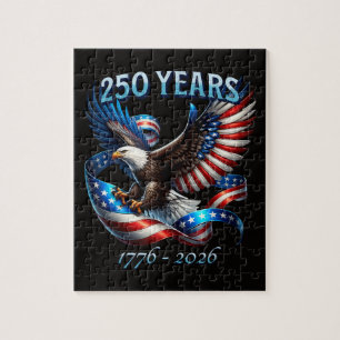 Patriotischer Adler und Flagge 250 Jahre 1776-2026
