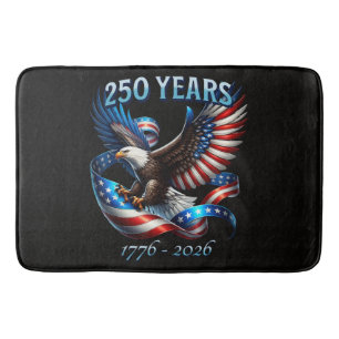 Patriotischer Adler und Flagge 250 Jahre 1776-2026 Badematte