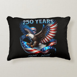 Patriotischer Adler und Flagge 250 Jahre 1776-2026 Dekokissen